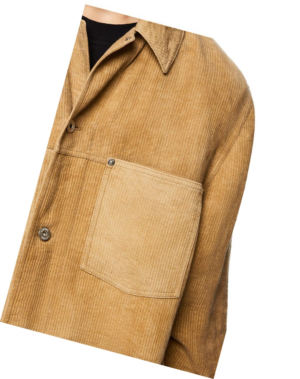 Loewe Corduroy workwear jacket in linen Beige | 9281MNGUA