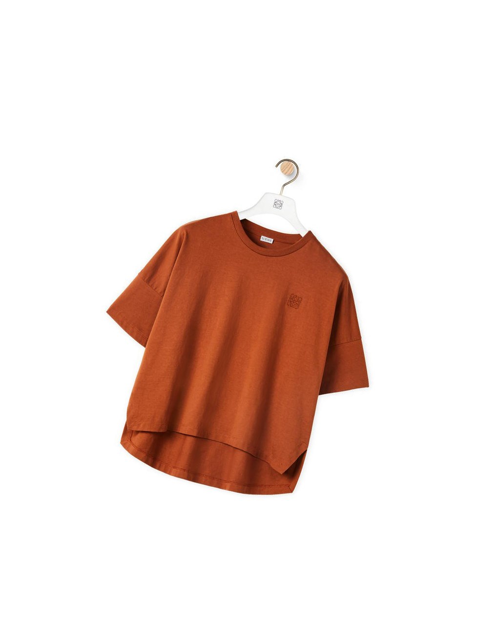 Loewe Corta oversize Anagram T-shirt in cotton Tan | 0328POYZQ