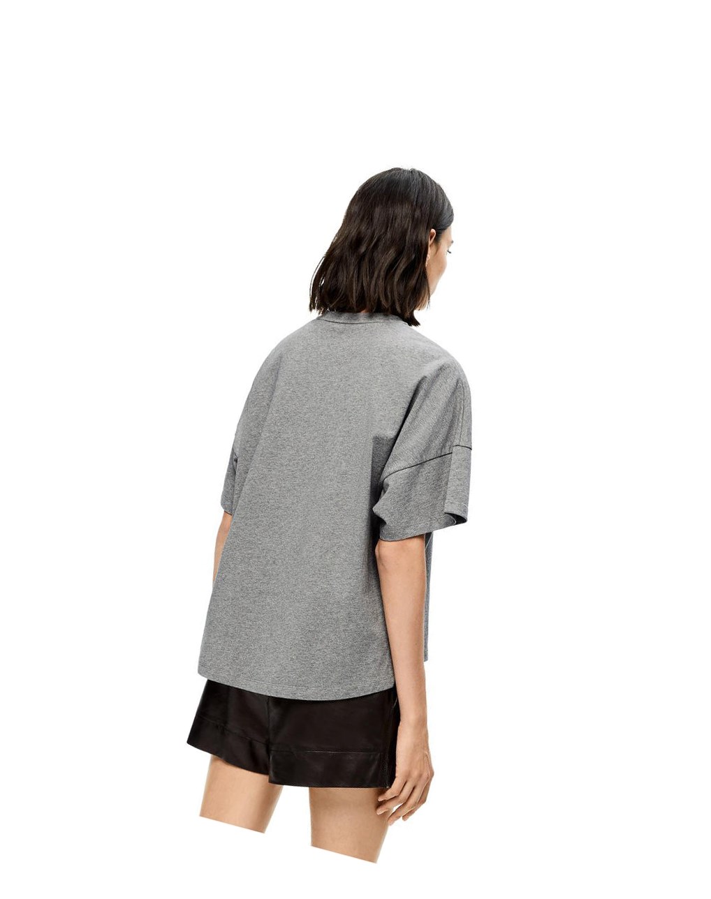 Loewe Corta oversize Anagram T-shirt in cotton Grise | 1765VTEUP