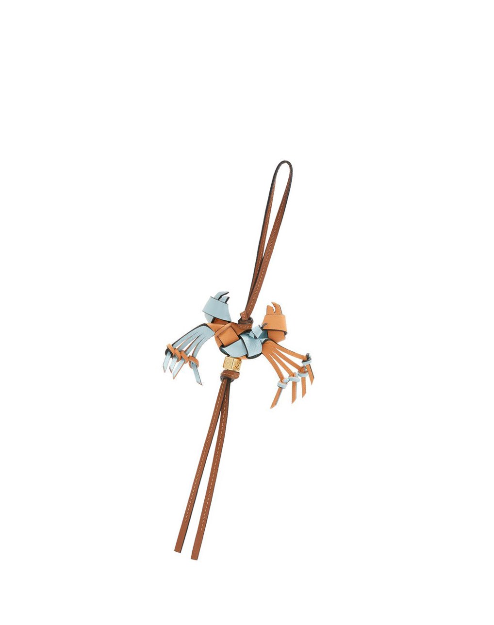 Loewe Crab charm in calfskin Abricot Bleu | 1259ZHFAV