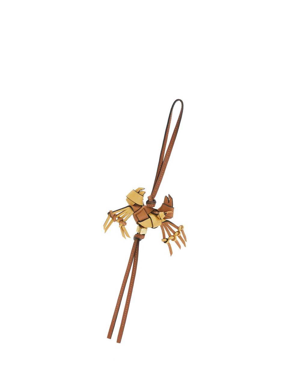 Loewe Crab charm in calfskin Hazelnut / Camel | 2134AGWHE