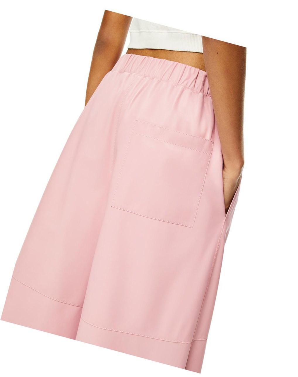 Loewe Cropped elasticated trousers Peony | 5190OLJWA