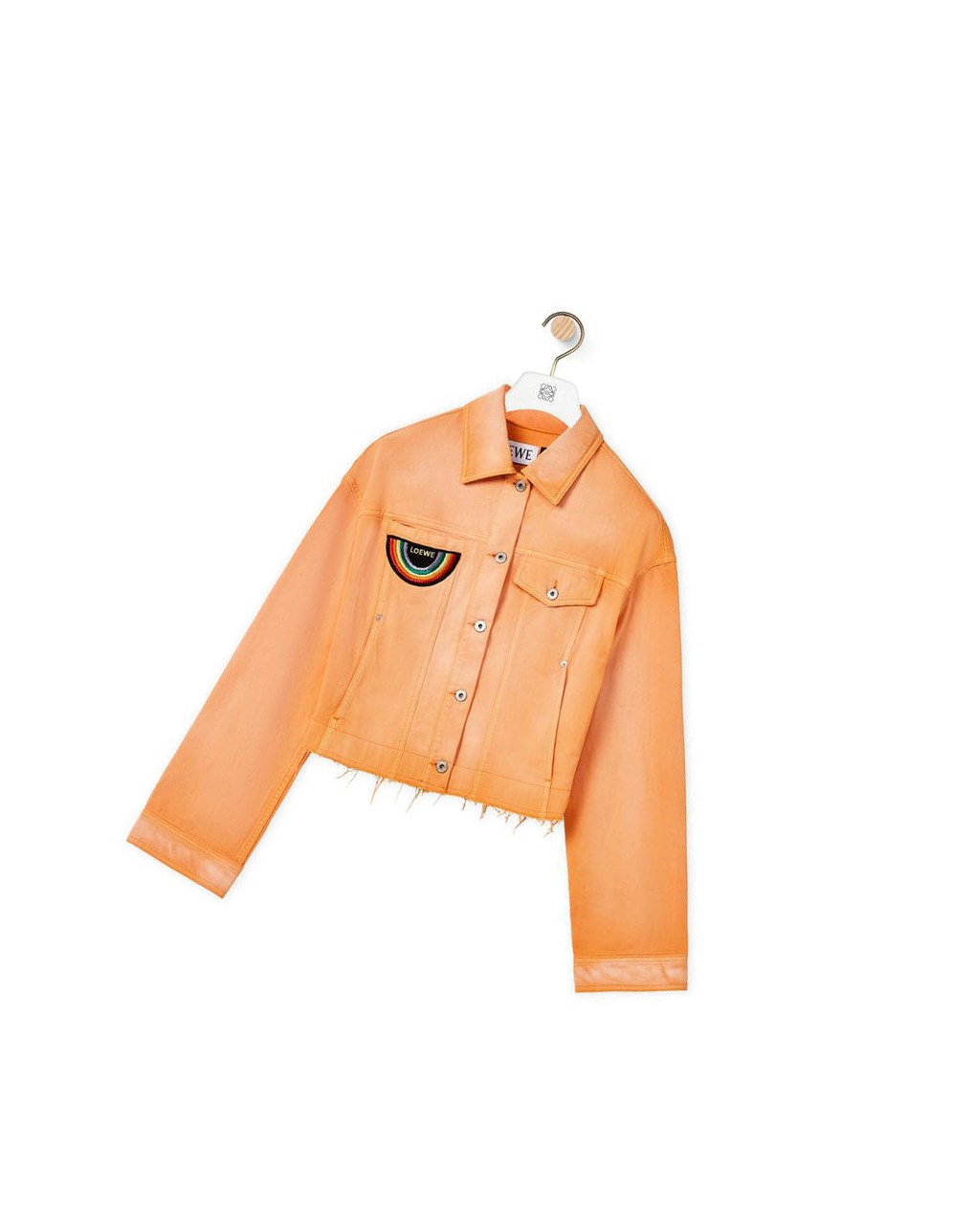 Loewe Cropped jacket in denim Mandarin | 5320CBYKZ