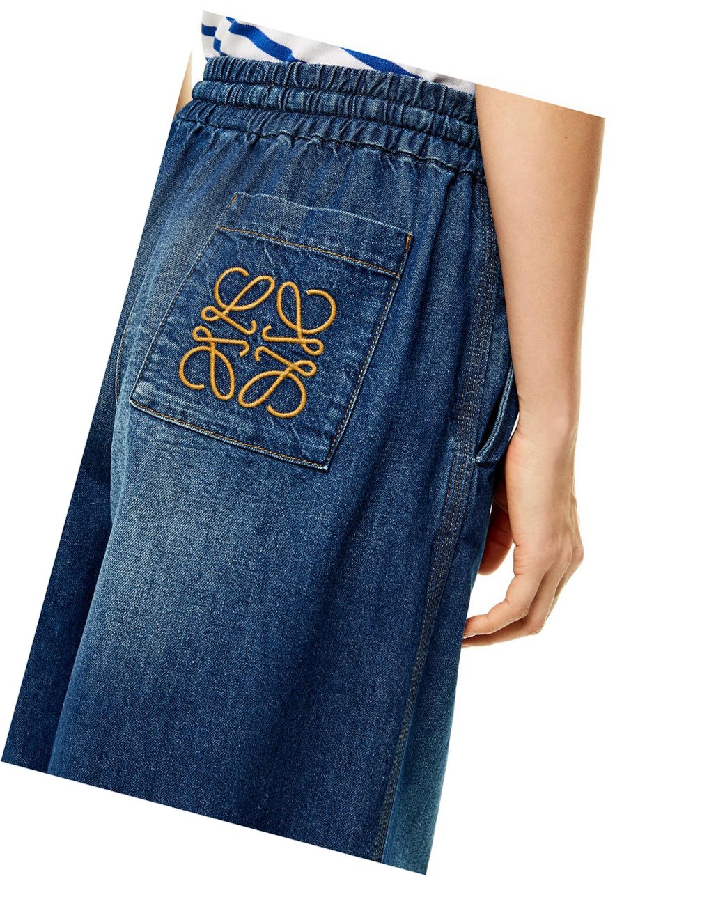 Loewe Cropped jeans in denim Washed Denim | 4761JBQCL