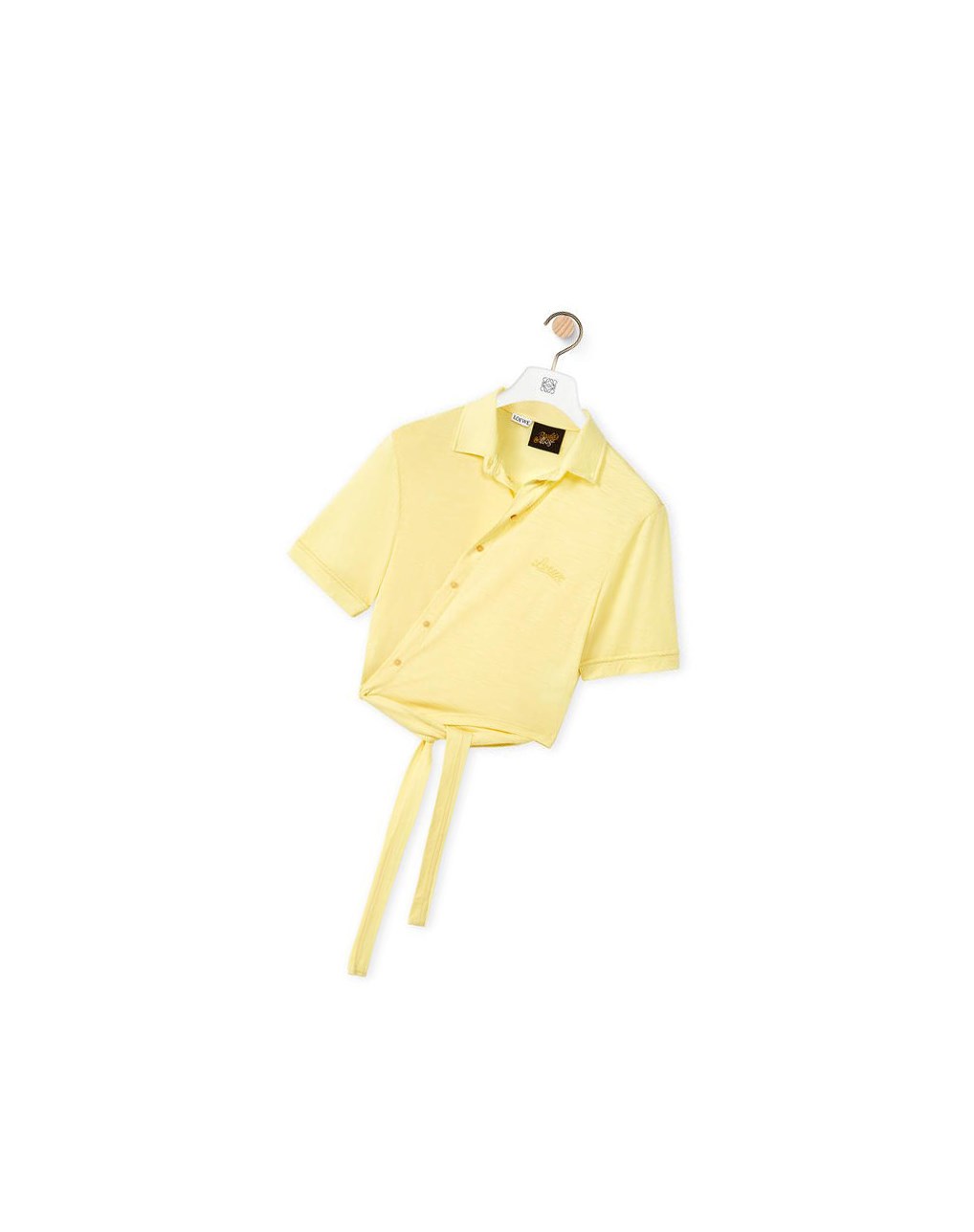 Loewe Cropped top in wool Jaune | 9675ODJNS