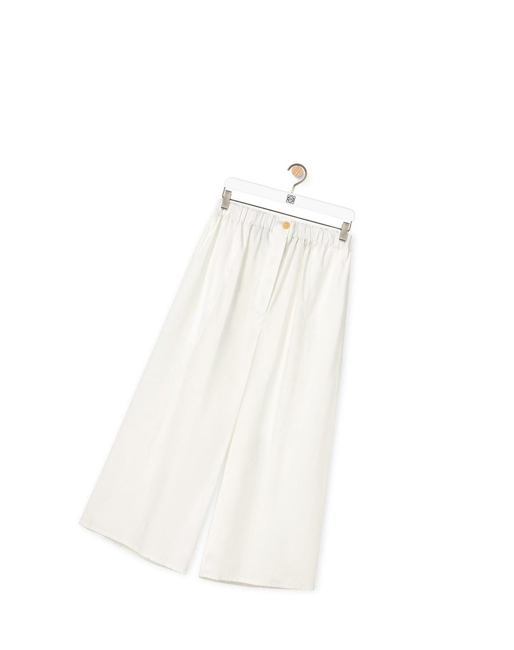 Loewe Cropped trousers in cotton Blanche | 1085NVUQB