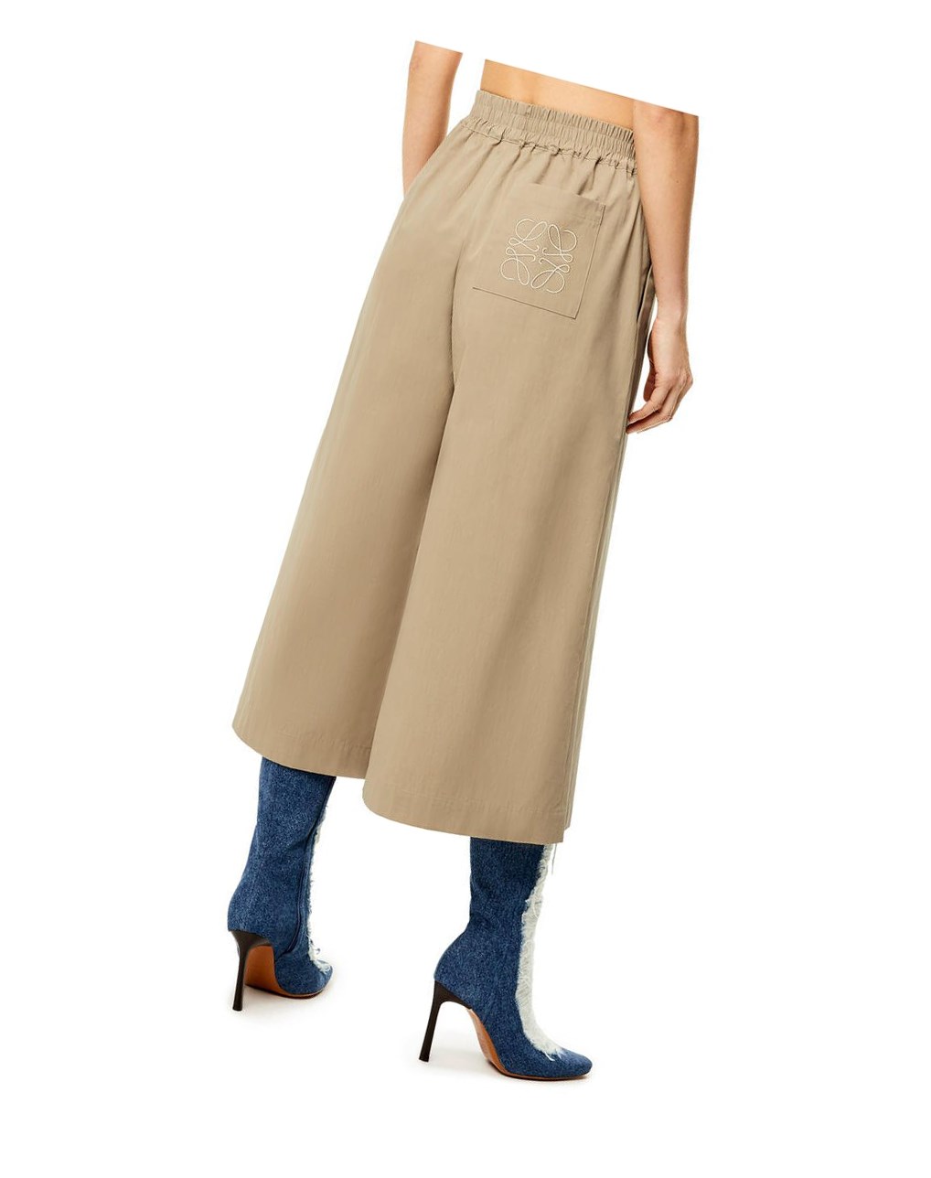 Loewe Cropped trousers in cotton Sandstone | 6540OMEWN