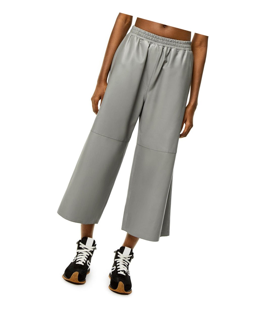 Loewe Cropped trousers in nappa Grise | 5736AYLIJ