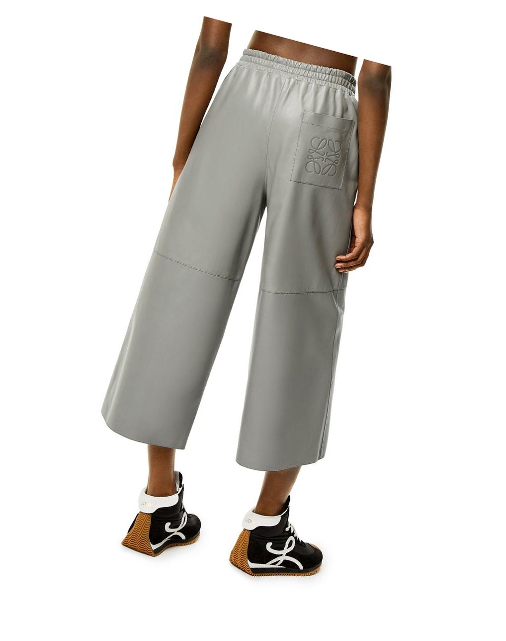 Loewe Cropped trousers in nappa Grise | 5736AYLIJ