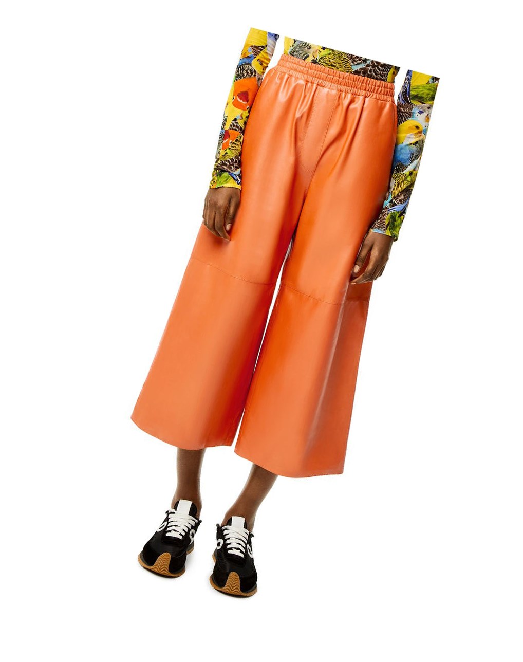 Loewe Cropped trousers in nappa Orange | 2843VDHSI