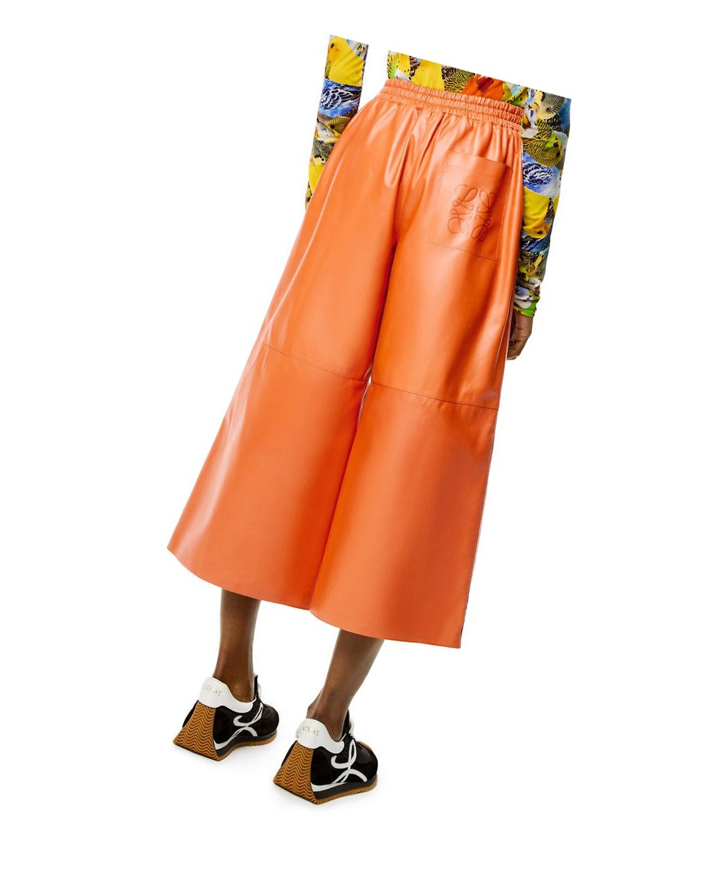 Loewe Cropped trousers in nappa Orange | 2843VDHSI