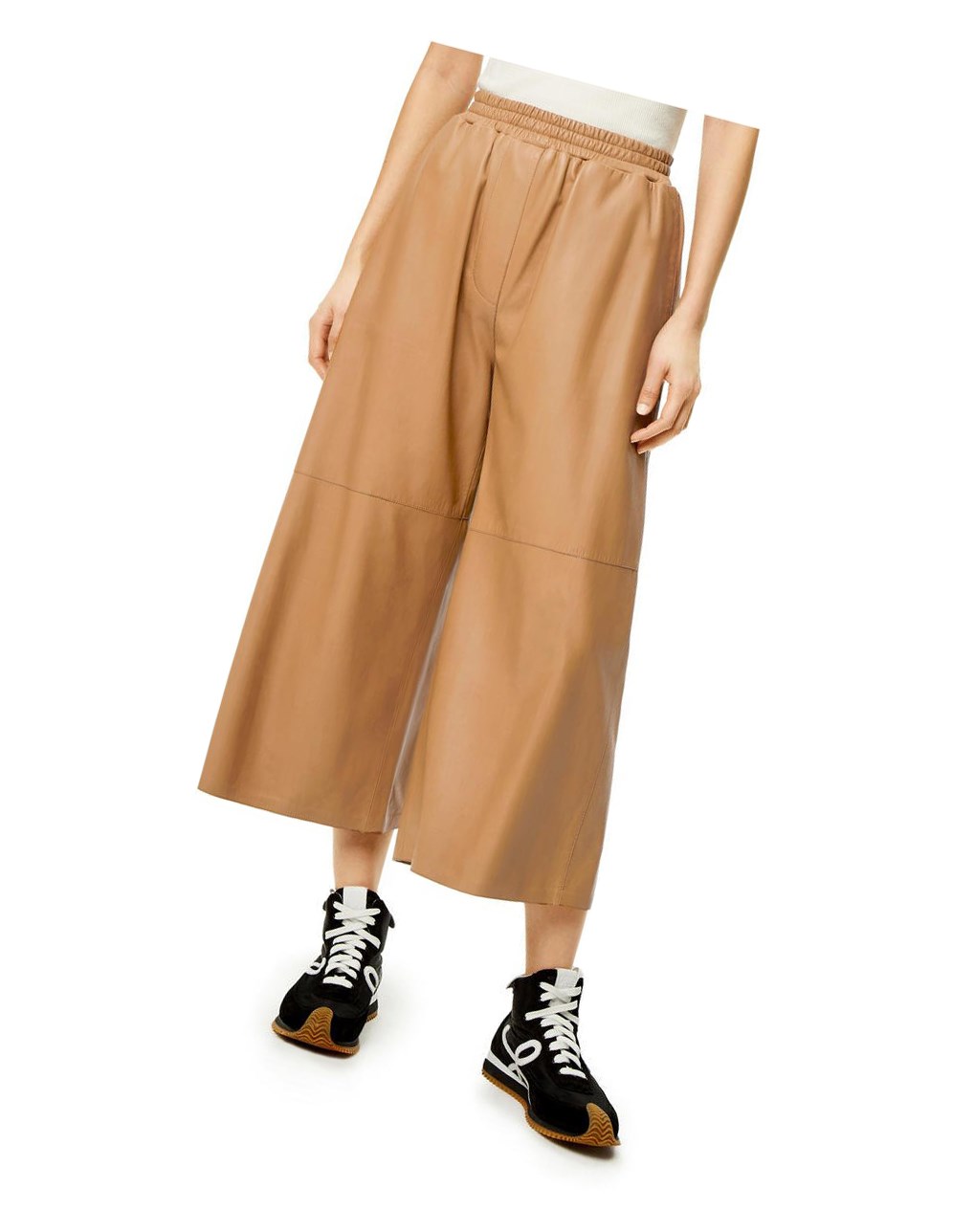 Loewe Cropped trousers in nappa Toffee | 3862AXBEJ