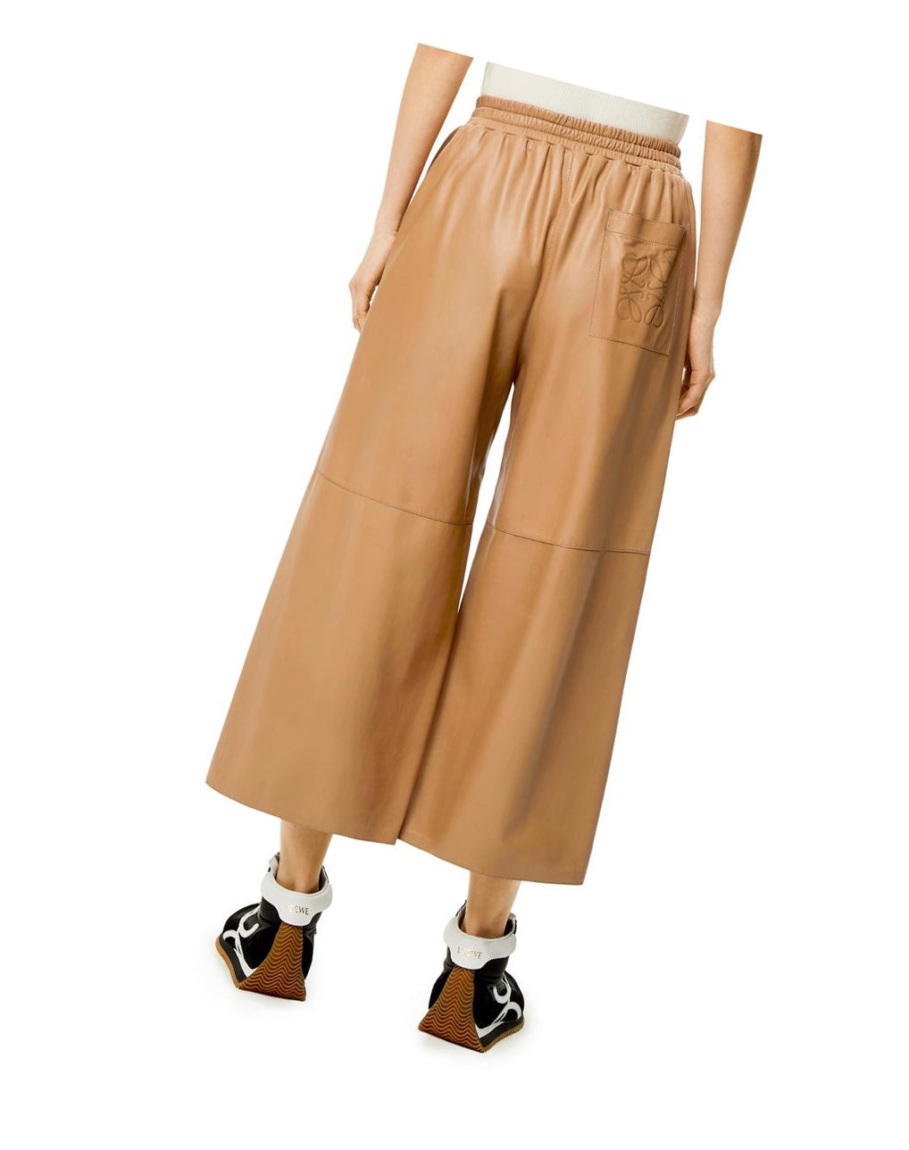 Loewe Cropped trousers in nappa Toffee | 3862AXBEJ