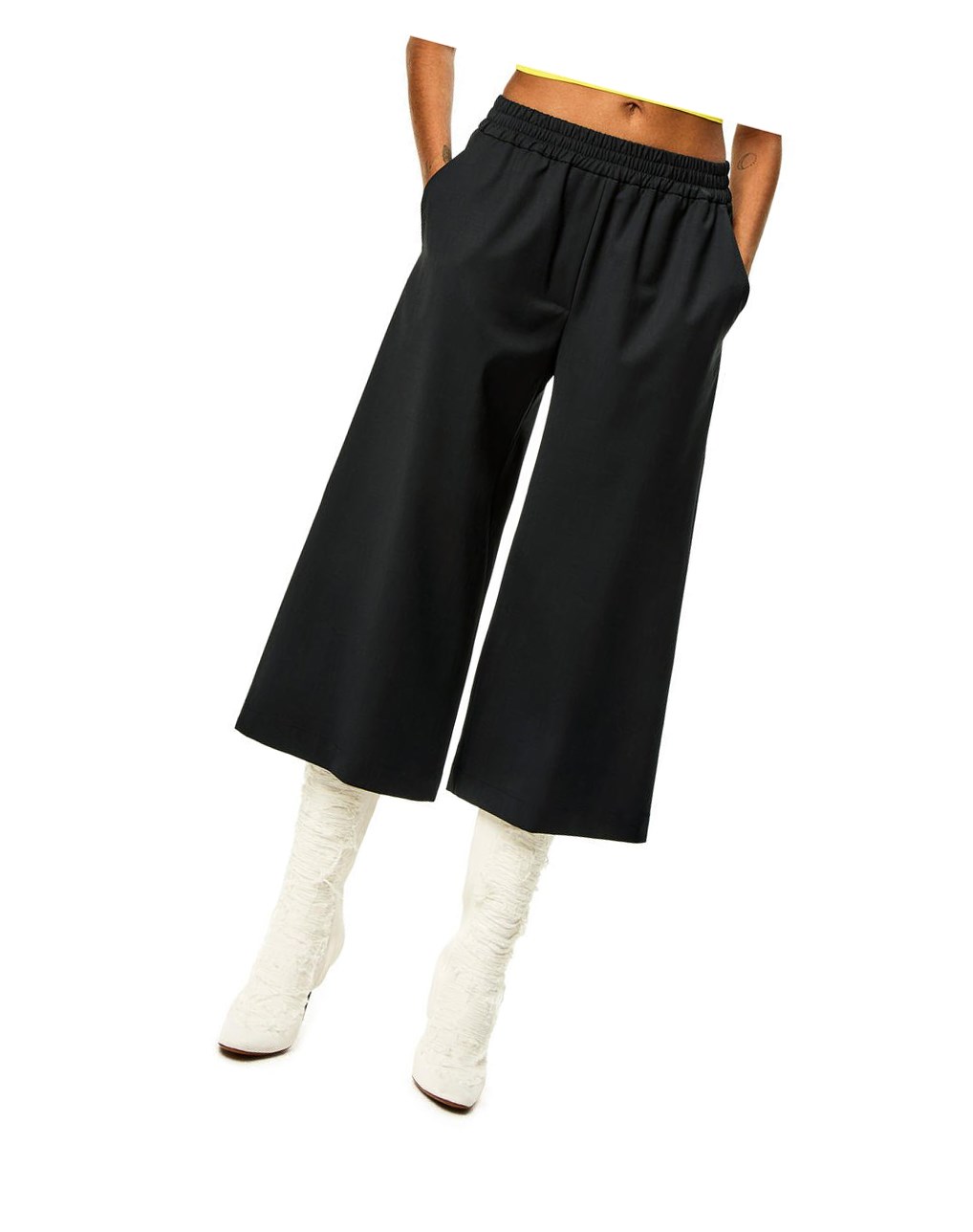 Loewe Cropped trousers in wool Noir | 0718YQAIP