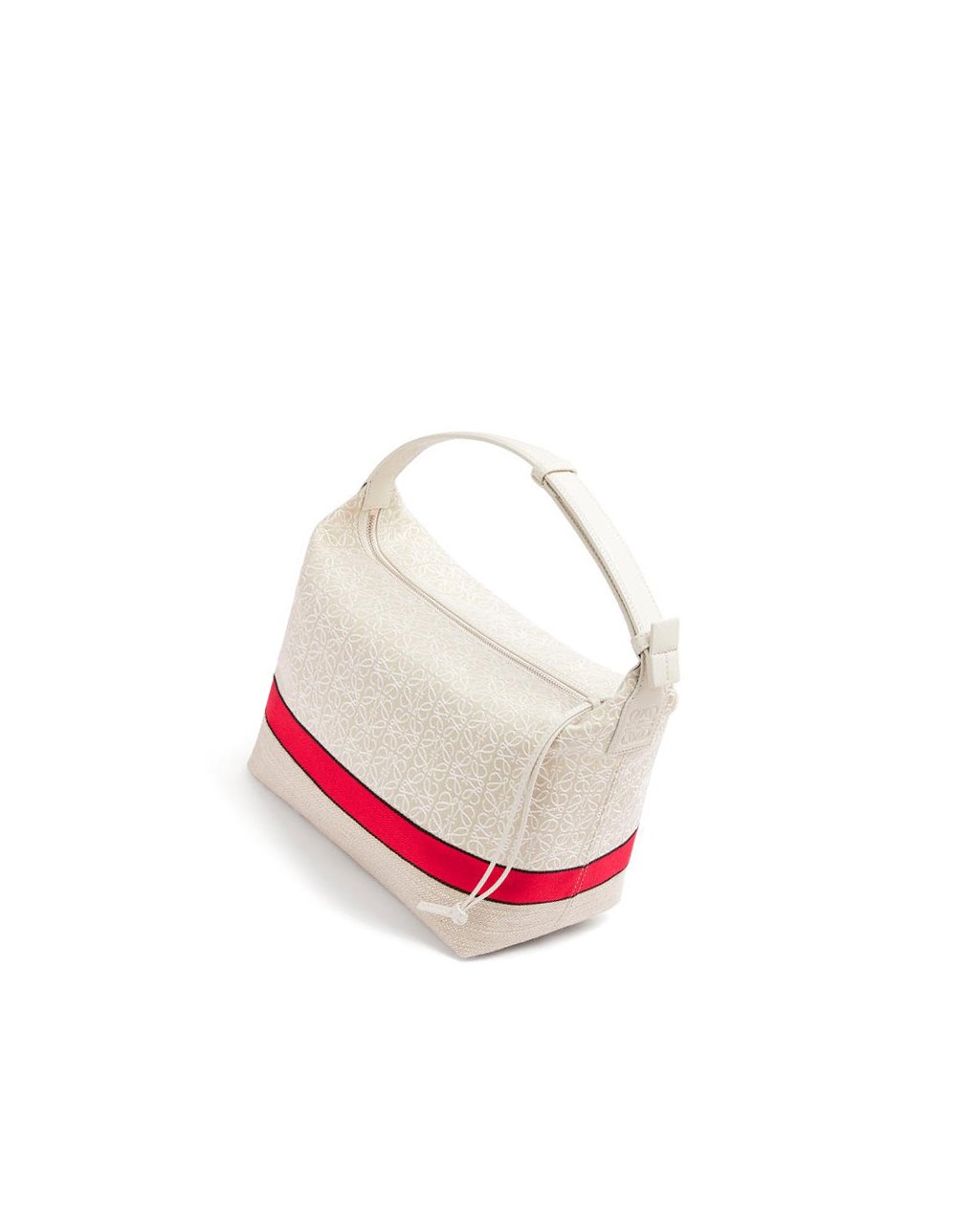 Loewe Cubi bag in jacquard and calfskin Rouge | 9842IVJAB