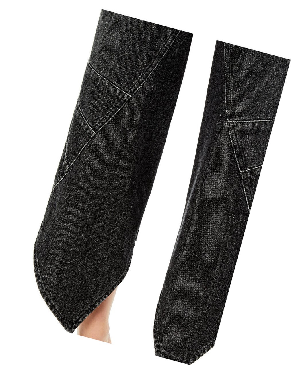 Loewe Curved jeans in denim Noir | 2803ZYGIC