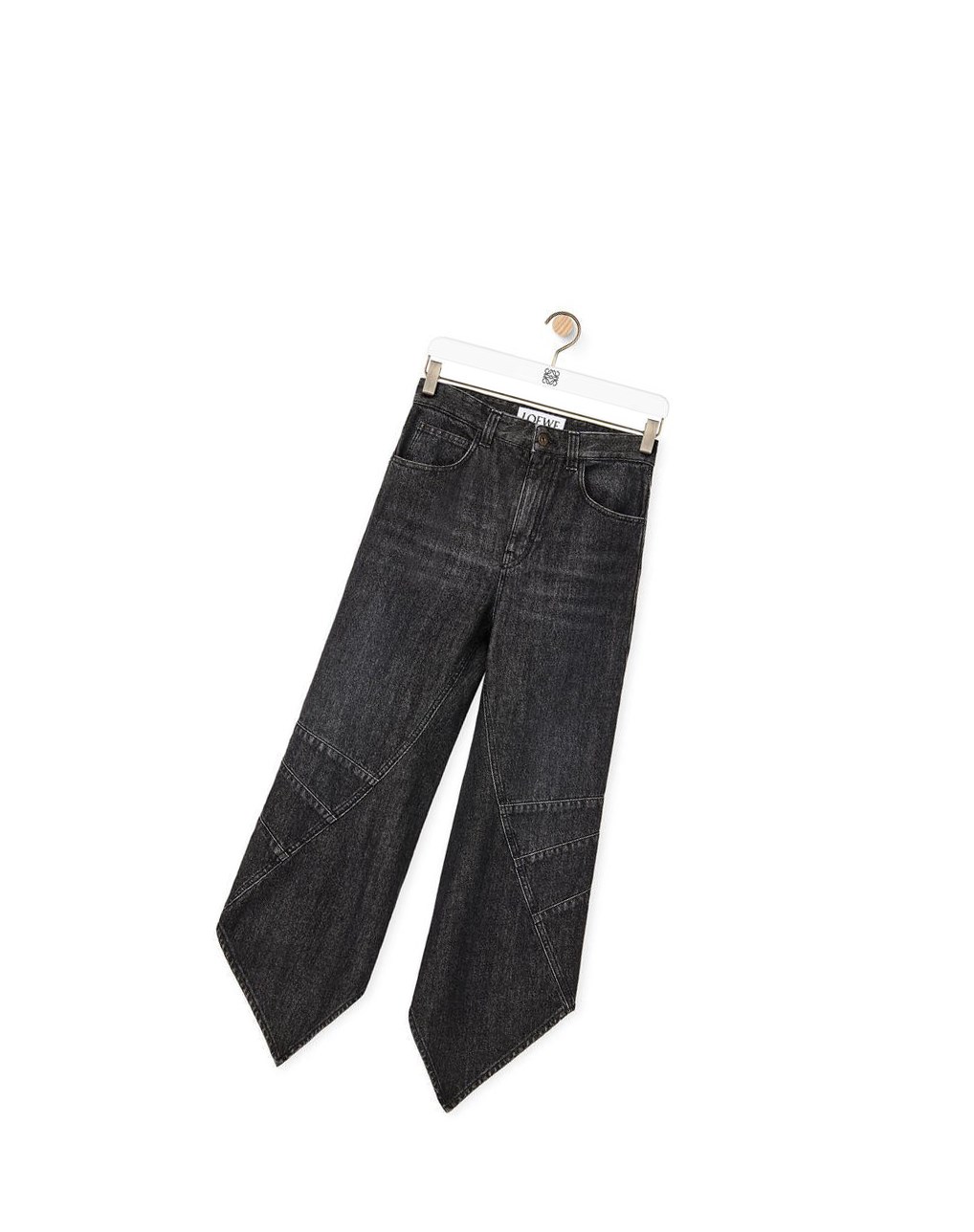 Loewe Curved jeans in denim Noir | 2803ZYGIC