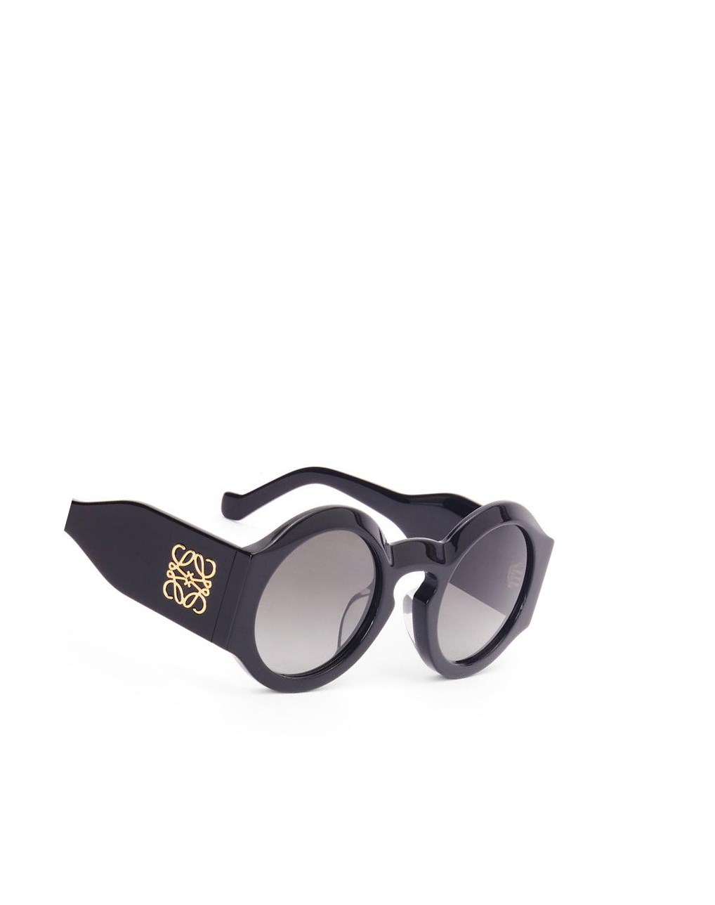 Loewe Curved sunglasses in acetate Noir | 2849HGAUD