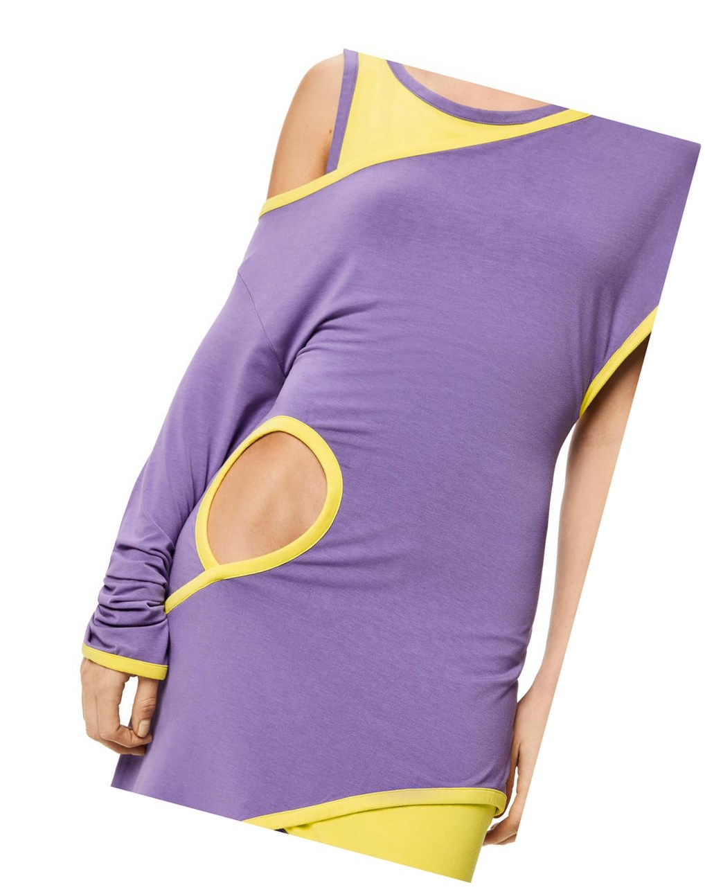 Loewe Cut-out mini dress in viscose Violet | 6705ZWRJK