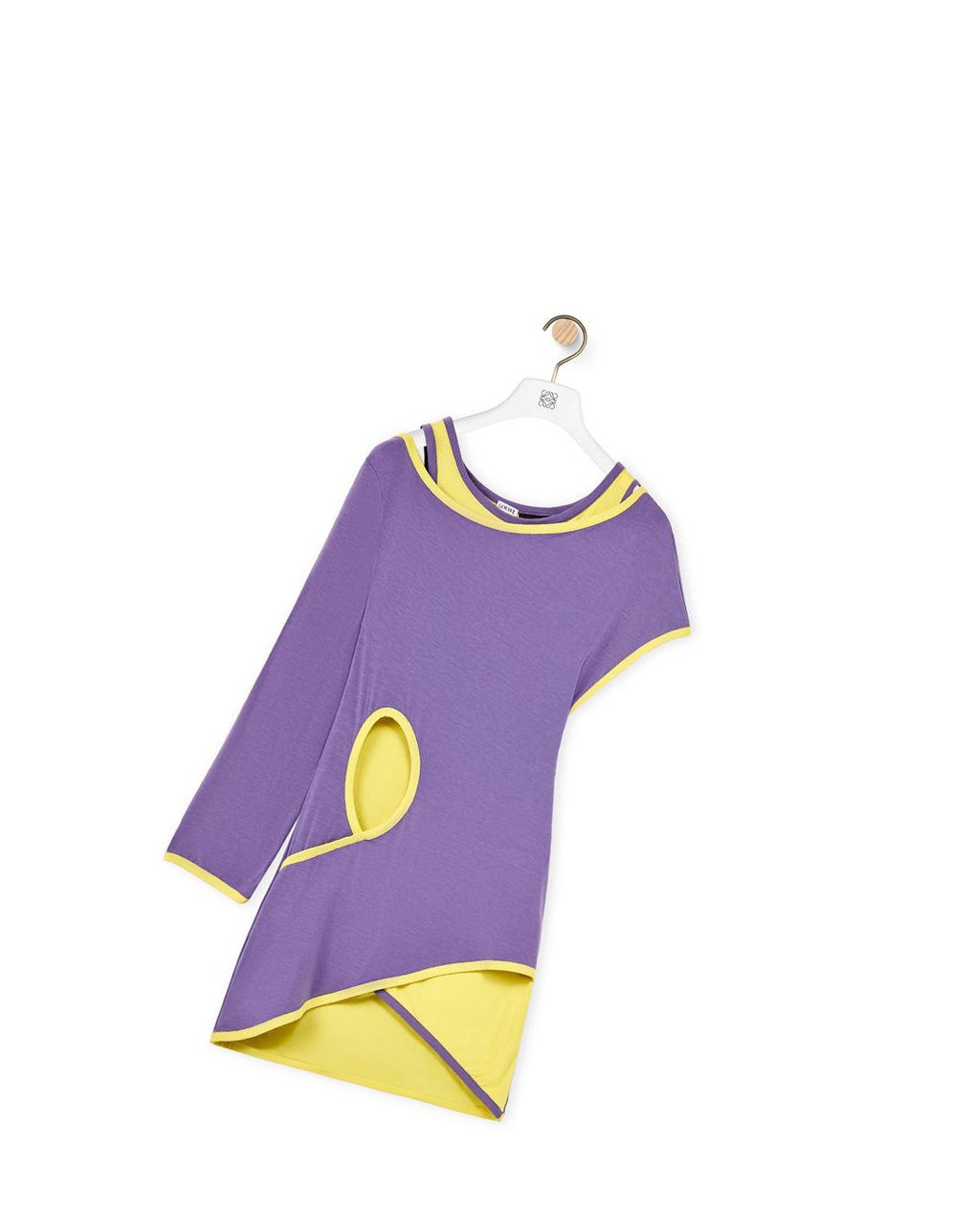 Loewe Cut-out mini dress in viscose Violet | 6705ZWRJK