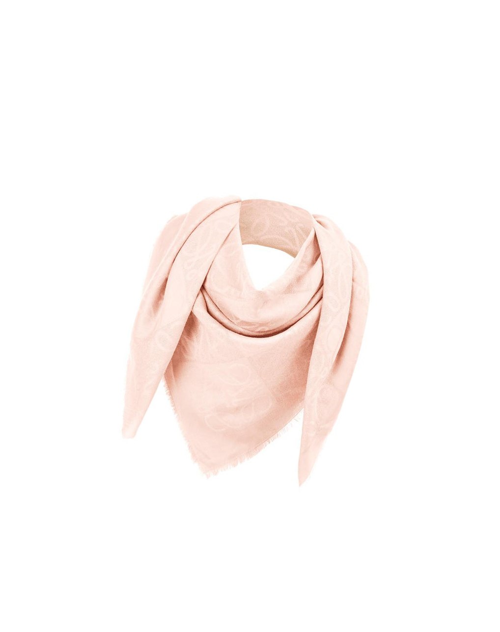 Loewe Damero scarf in wool, silk and cashmere Nude | 0126HJWCI