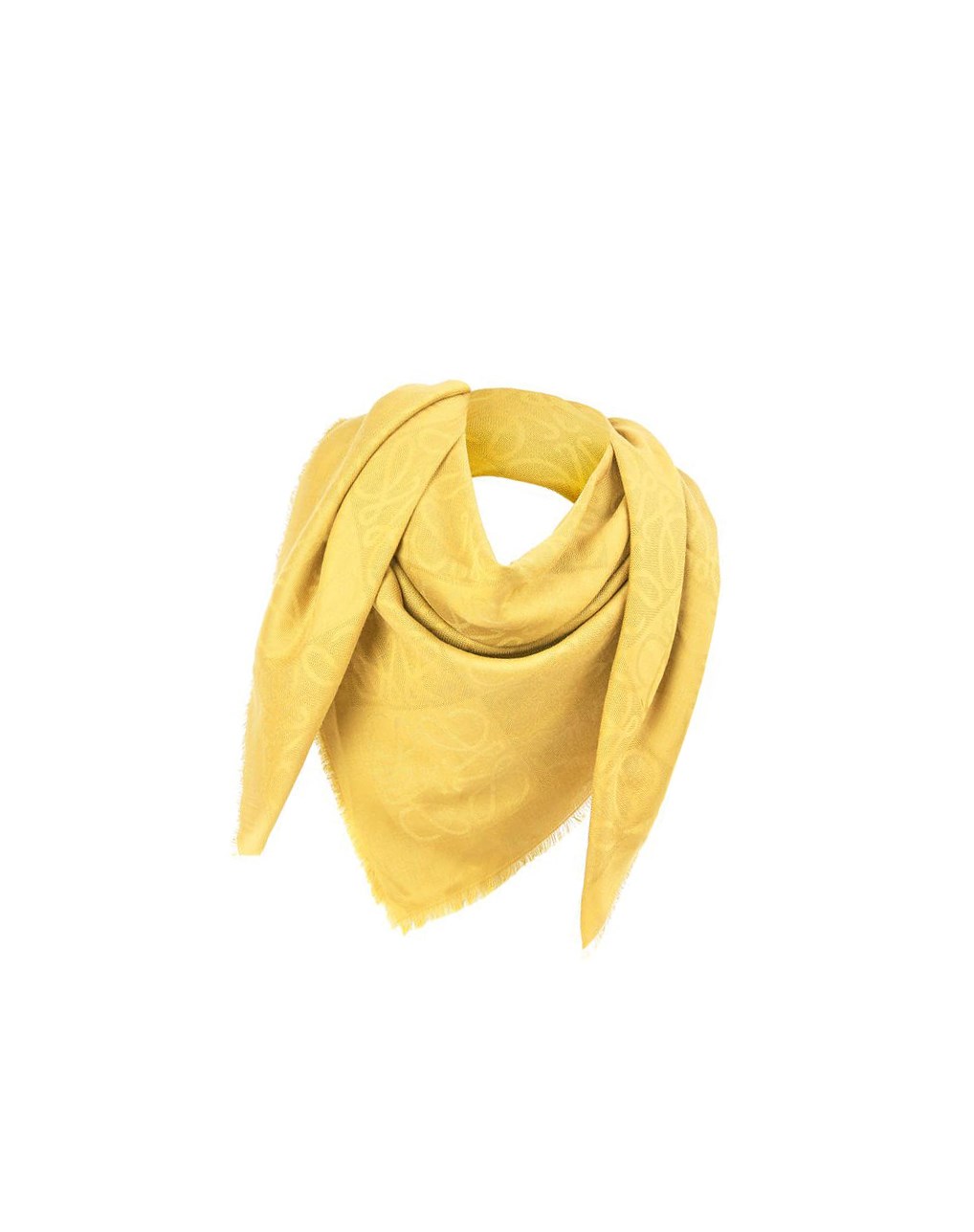 Loewe Damero scarf in wool, silk and cashmere Jaune | 2407IWBYO