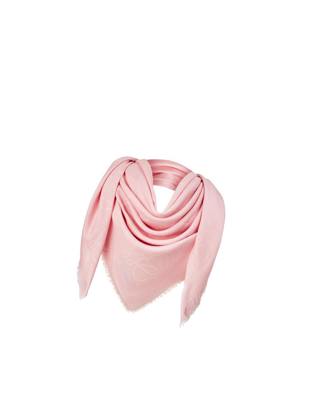 Loewe Damero scarf in wool, silk and cashmere Orchid | 7085XMVTK