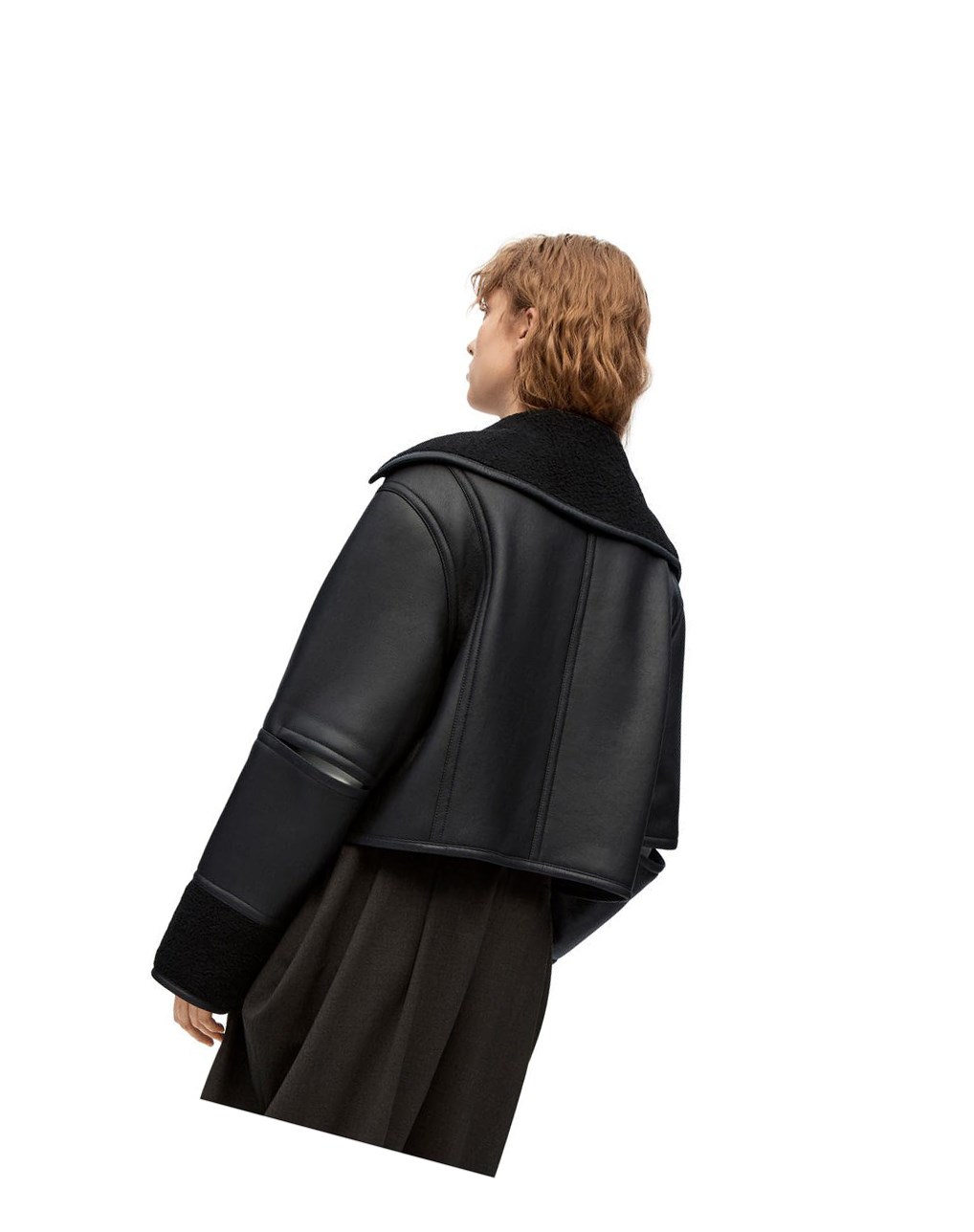 Loewe Deconstructed jacket in shearling Noir | 6175DRPFC