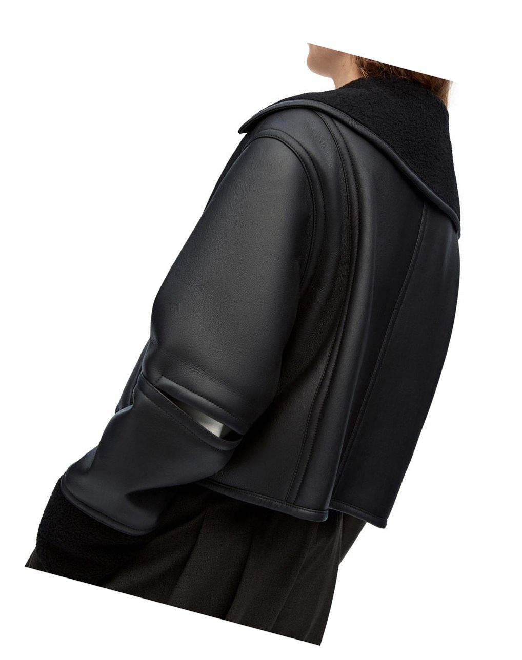 Loewe Deconstructed jacket in shearling Noir | 6175DRPFC