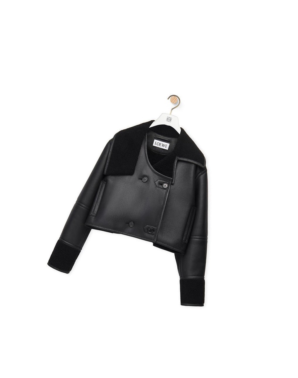 Loewe Deconstructed jacket in shearling Noir | 6175DRPFC