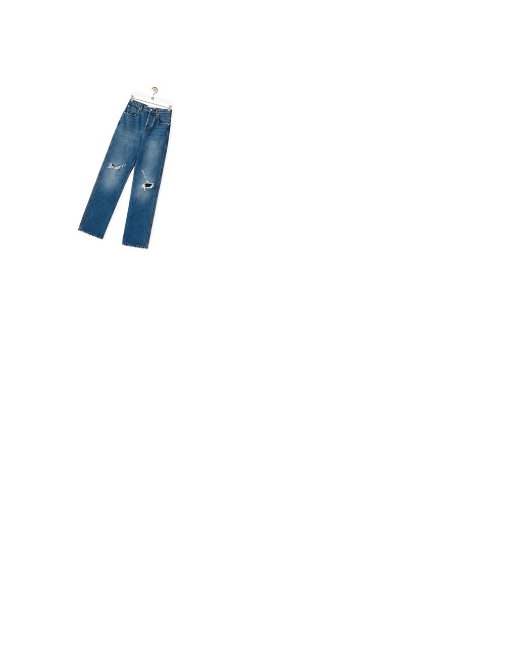 Loewe Distressed jeans in denim Washed Denim | 9084QMIDV