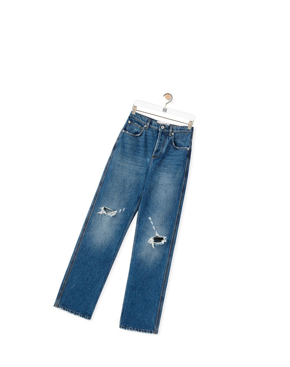 Loewe Distressed jeans in denim Washed Denim | 9084QMIDV