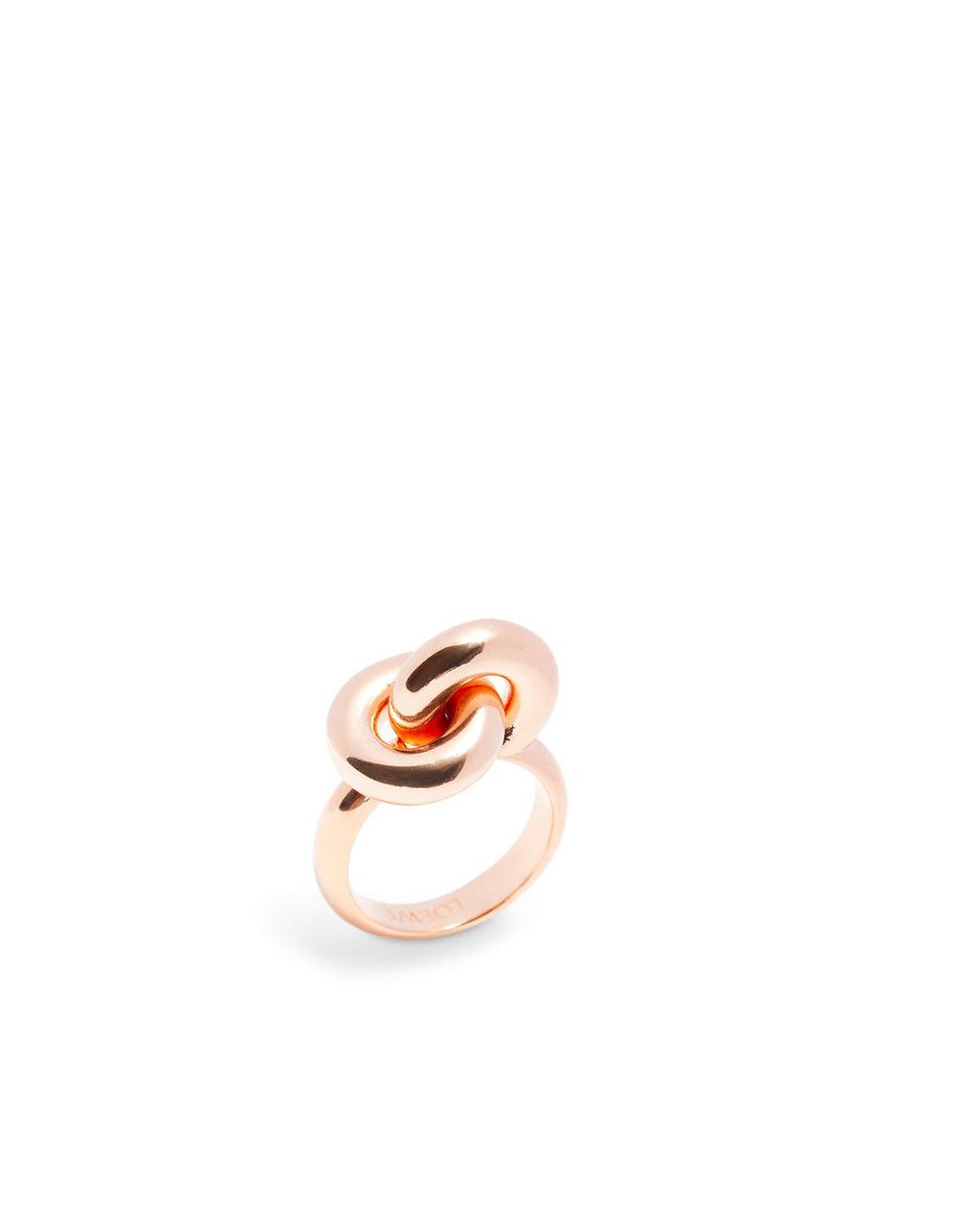 Loewe Donut link ring in sterling silver Rose Doré | 6974OUYDP