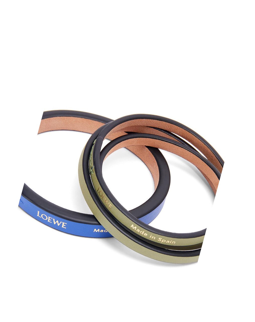 Loewe Double bangle set in classic calfskin Bleu | 5987HBKIO