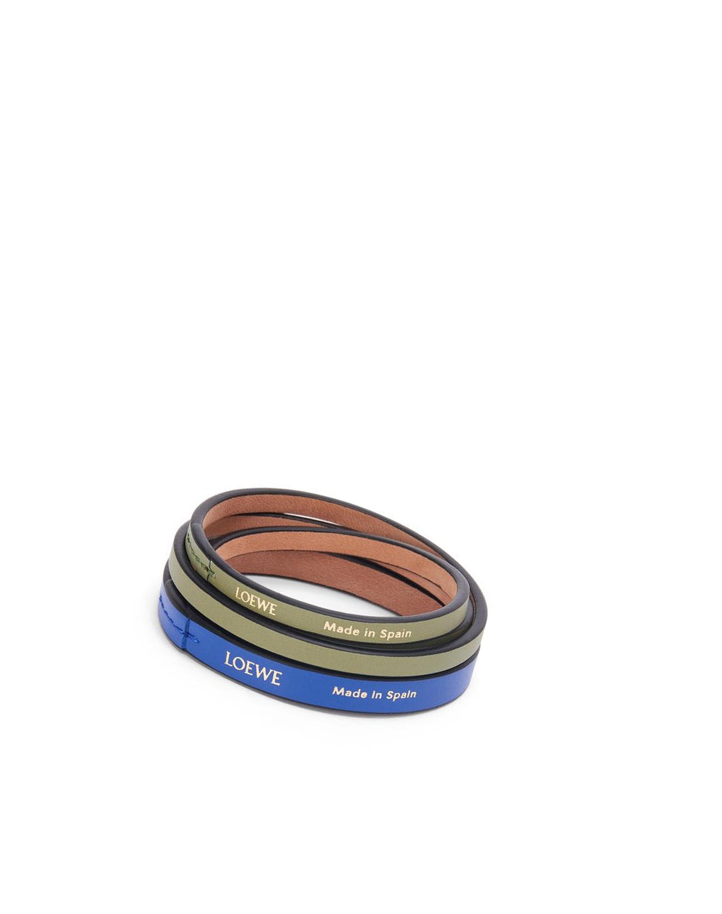 Loewe Double bangle set in classic calfskin Bleu | 5987HBKIO