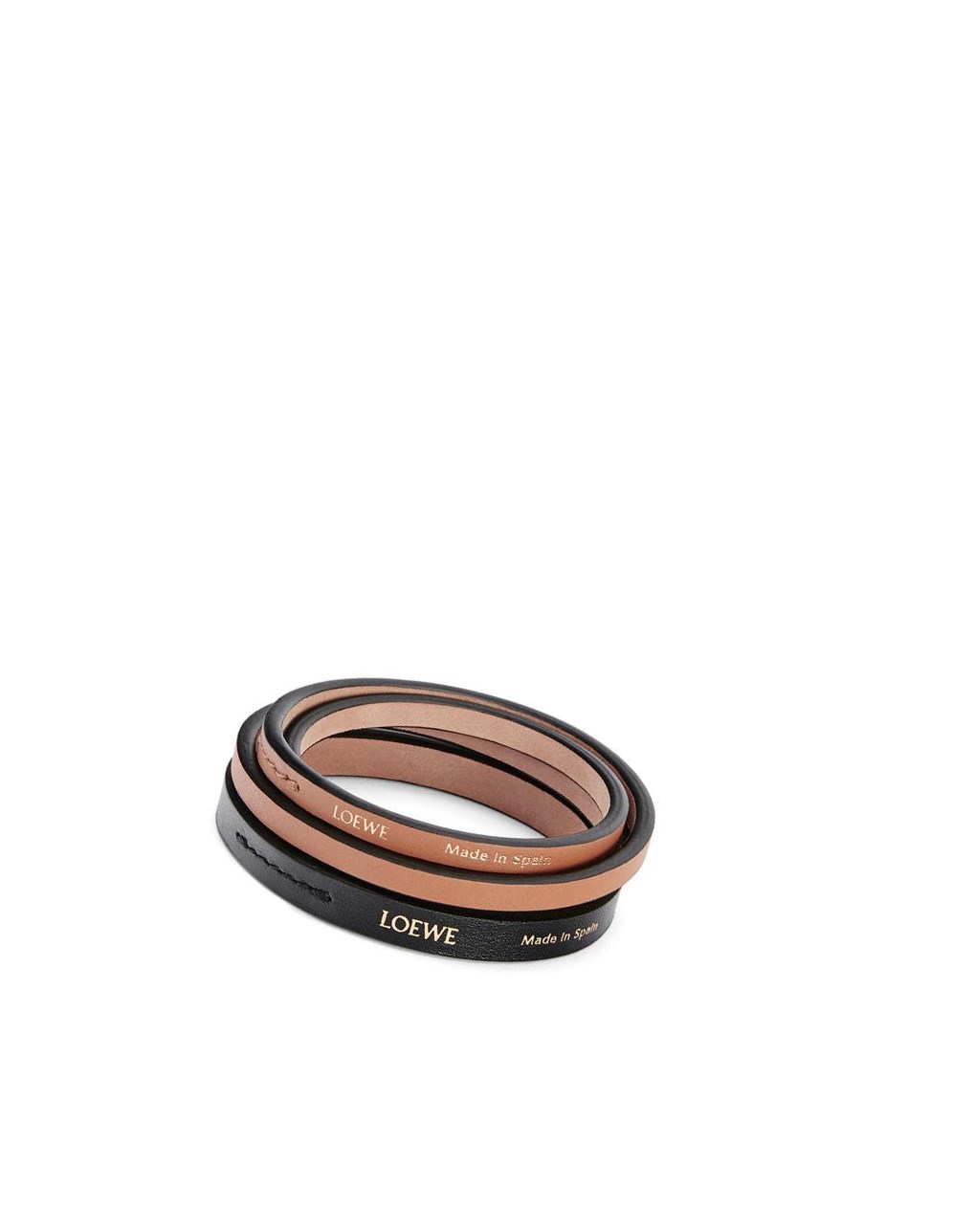 Loewe Double bangle set in classic calfskin Noir | 6753BVJYT