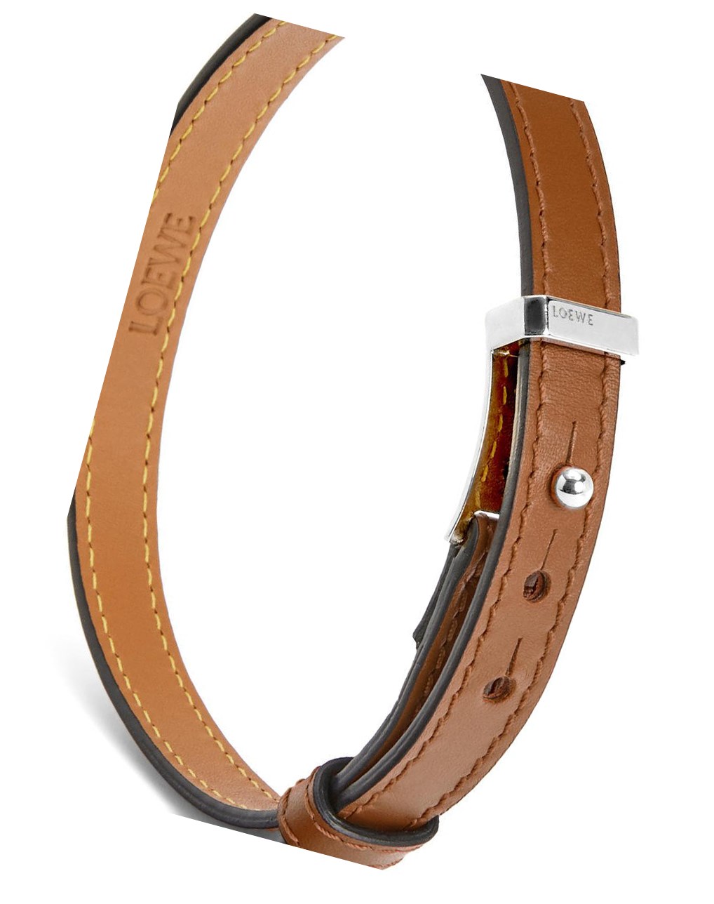 Loewe Double bracelet in calfskin Tan | 0731NLHPB