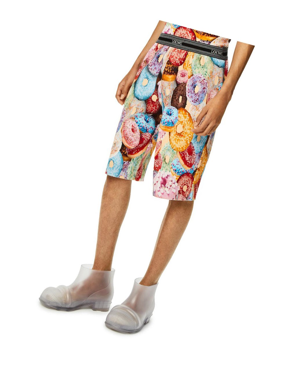 Loewe Doughnuts ribbed shorts in cotton Multicolore | 5412FQEPL