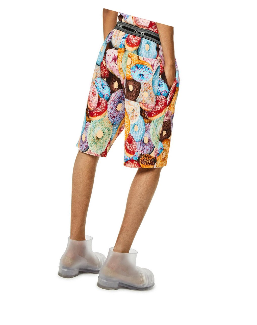 Loewe Doughnuts ribbed shorts in cotton Multicolore | 5412FQEPL