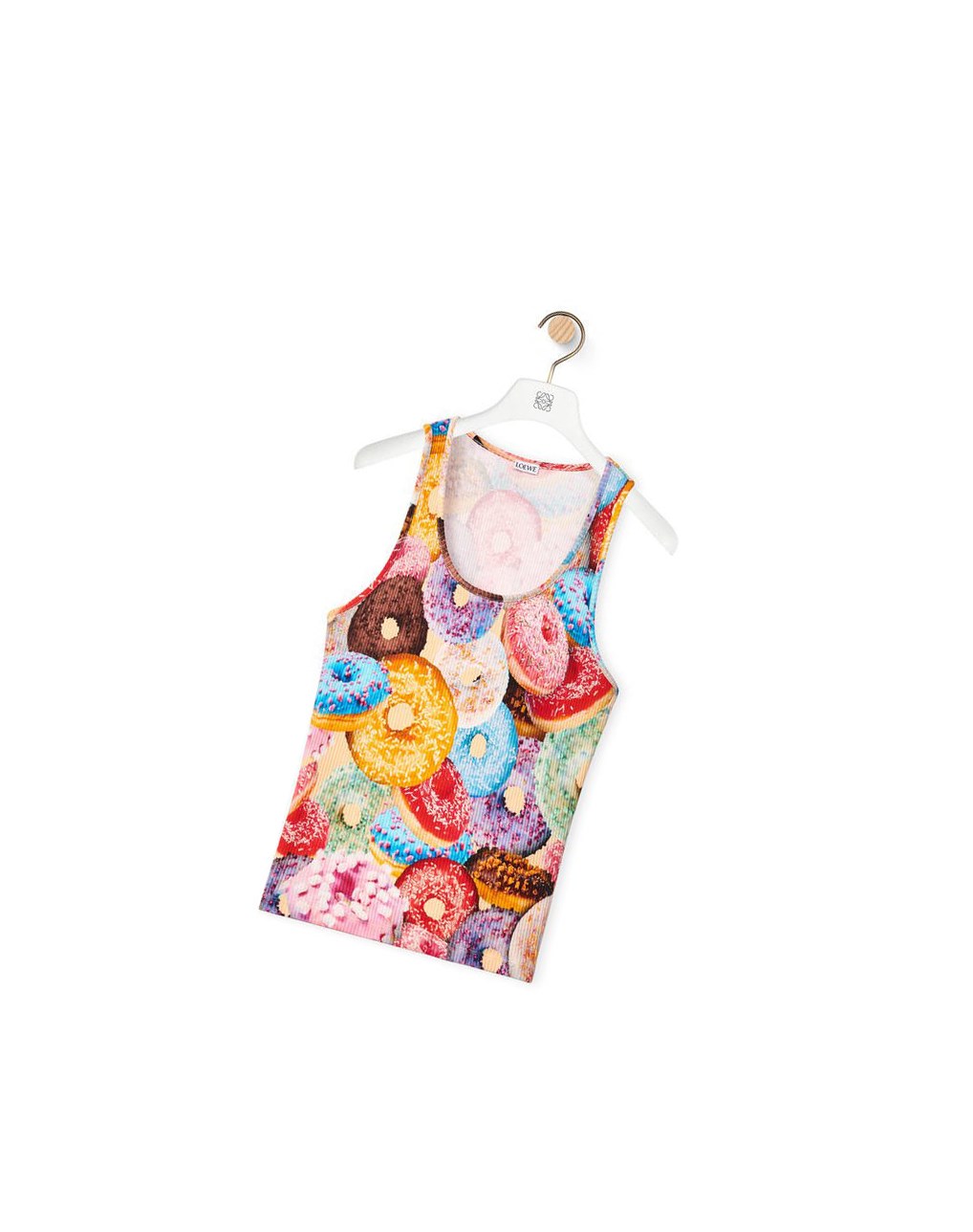 Loewe Doughnuts ribbed tank top in cotton Multicolore | 8423UWKTO