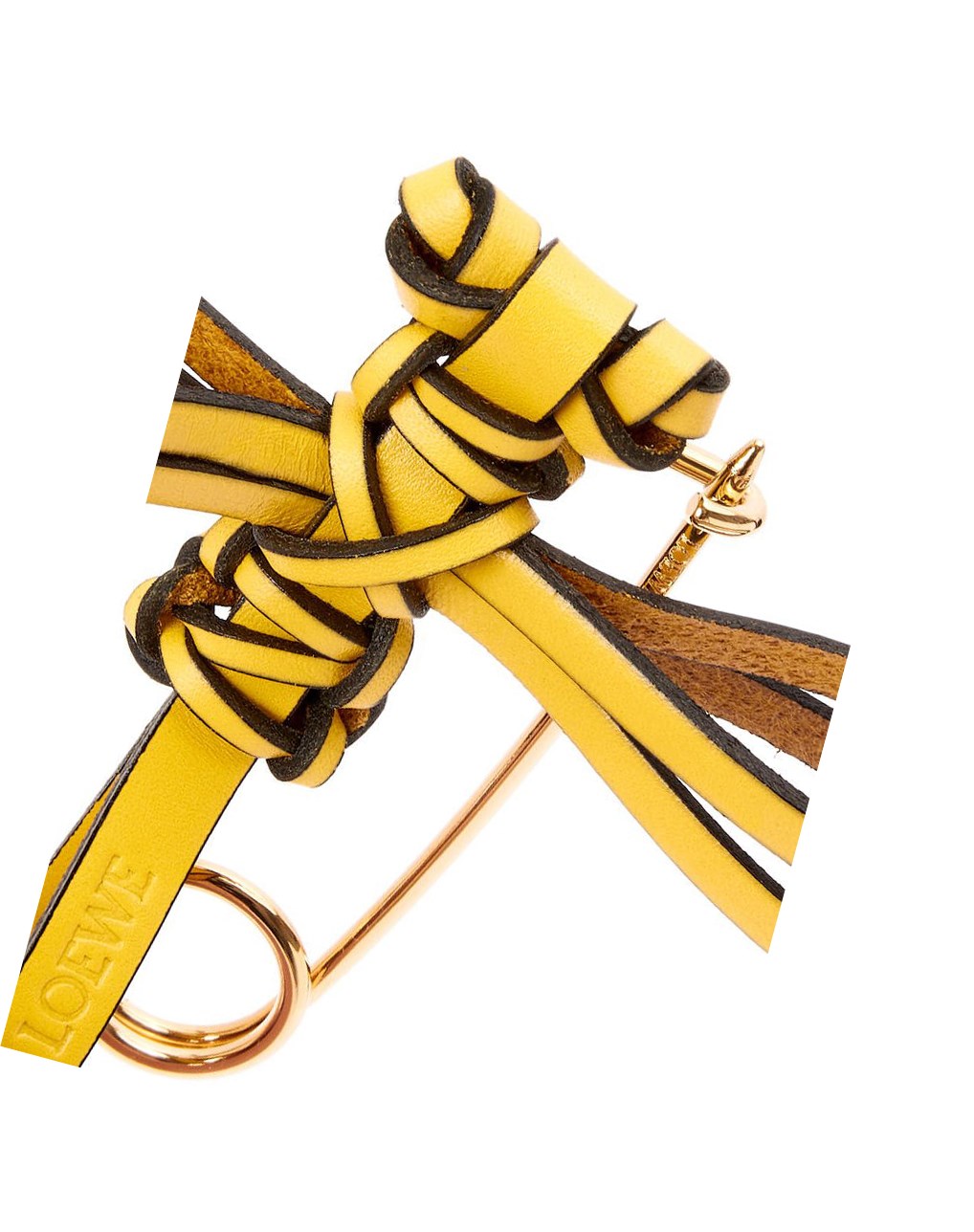 Loewe Dragonfly pin charm in calfskin Jaune | 3064JSPEH