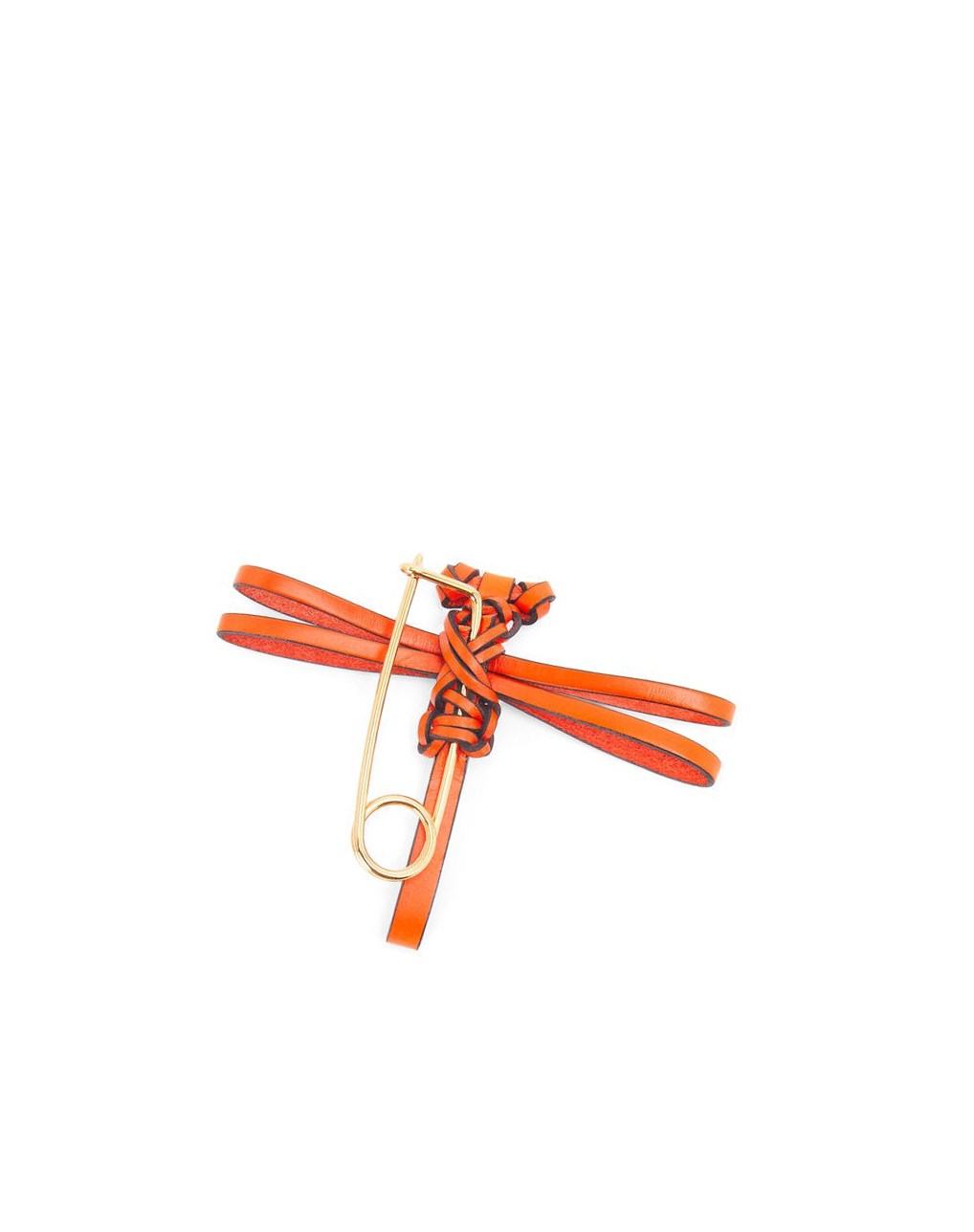 Loewe Dragonfly pin charm in calfskin Orange | 3920IXLCE