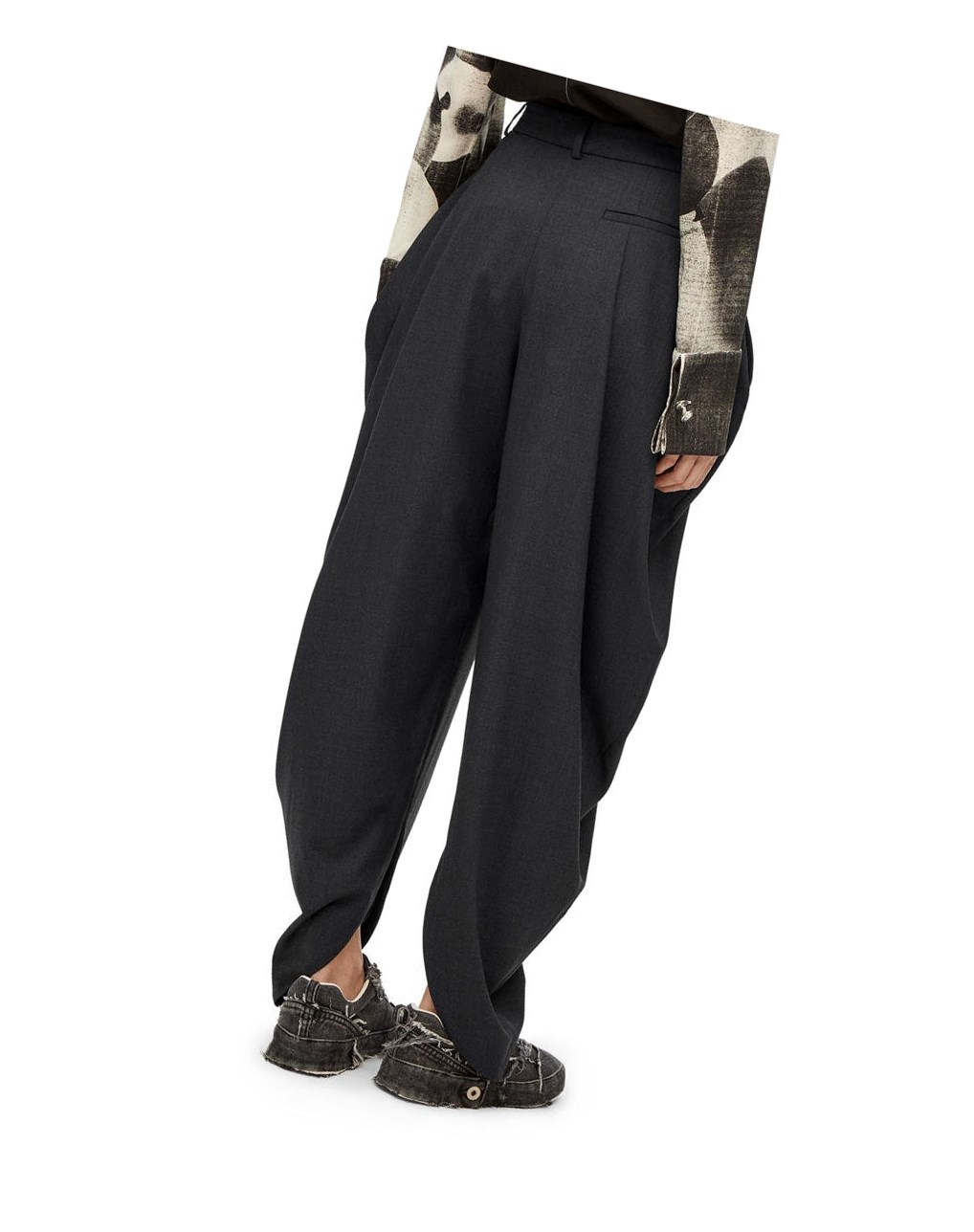 Loewe Draped trousers in wool Grise | 7893BYHXC