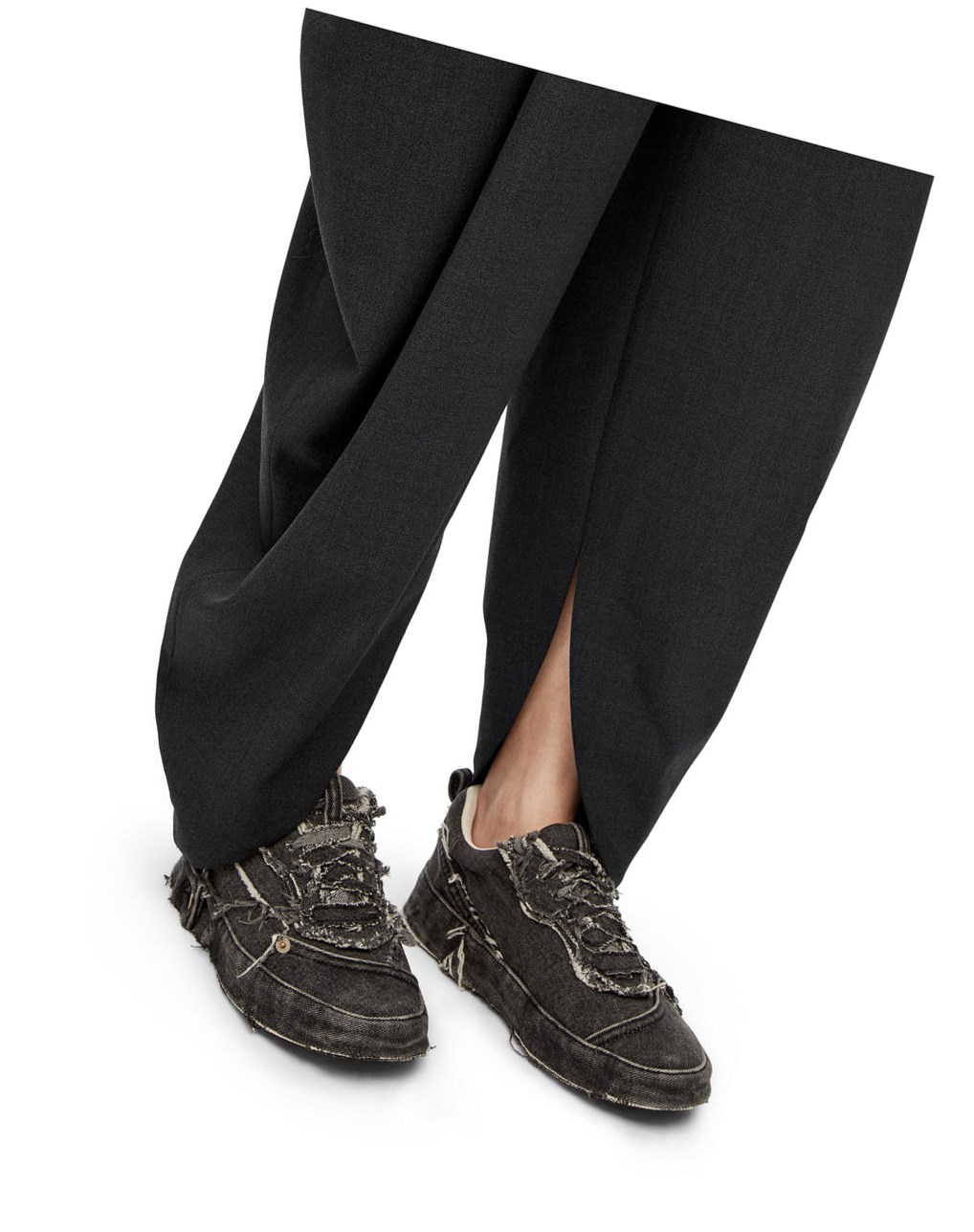 Loewe Draped trousers in wool Grise | 7893BYHXC