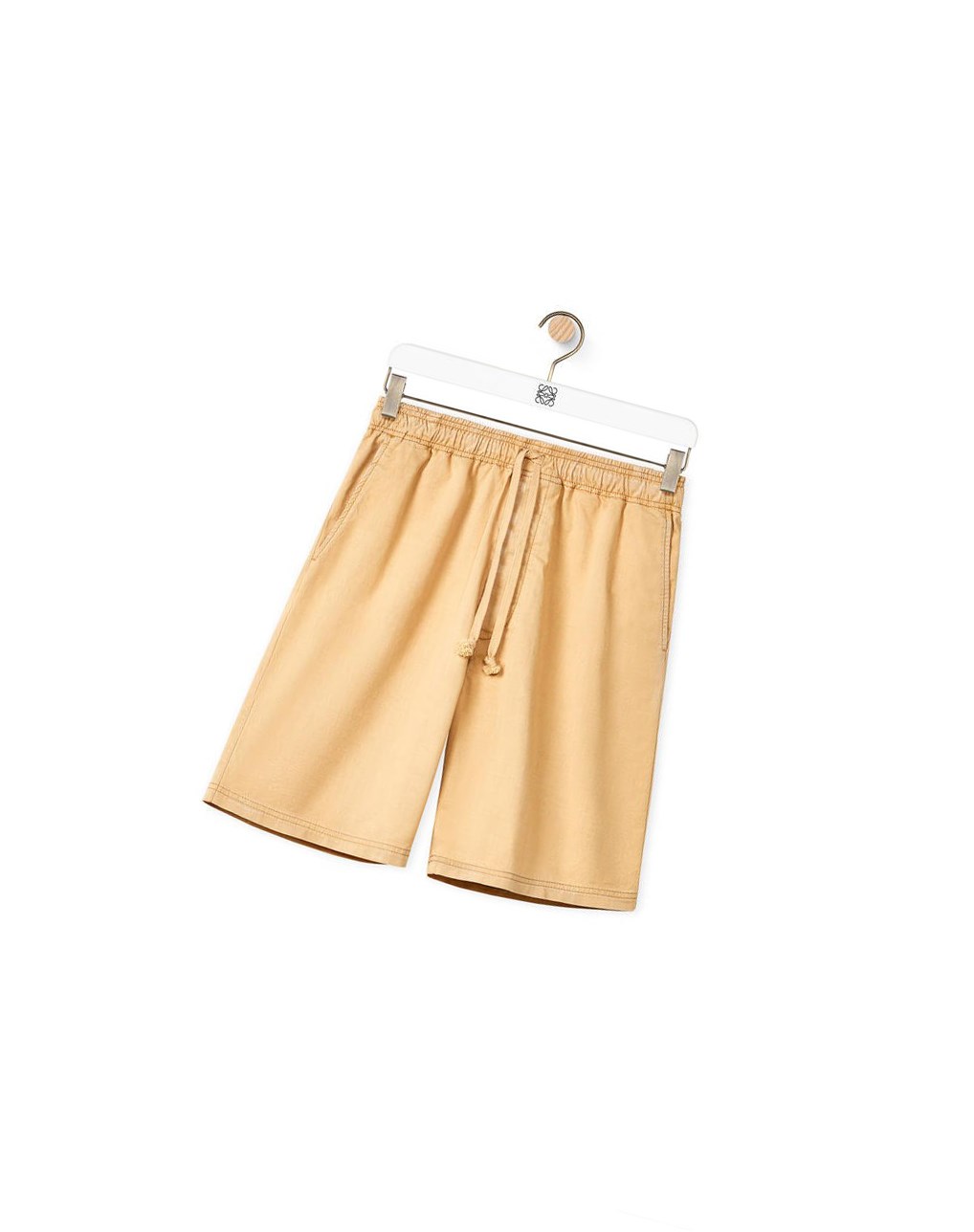 Loewe Drawstring shorts in cotton Beige | 2967HGIBK