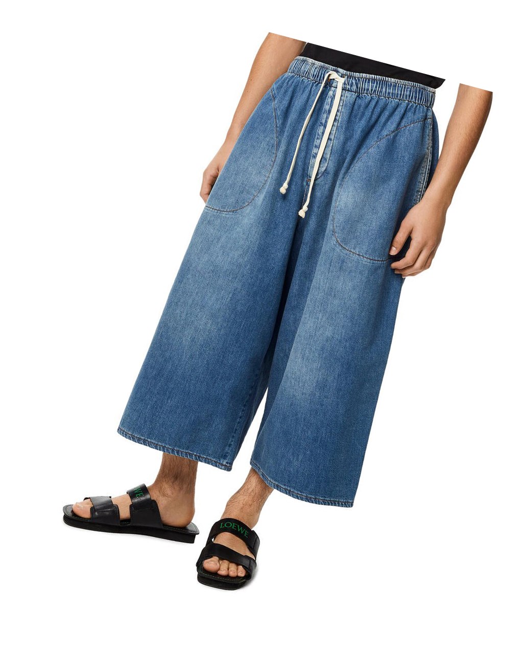 Loewe Drawstring trousers in denim Bleu | 1670OJBCA