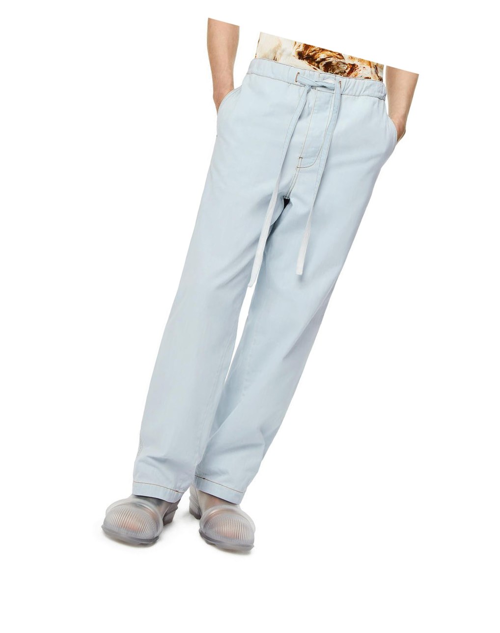 Loewe Drawstring trousers in denim Bleu | 9386ZQXAR