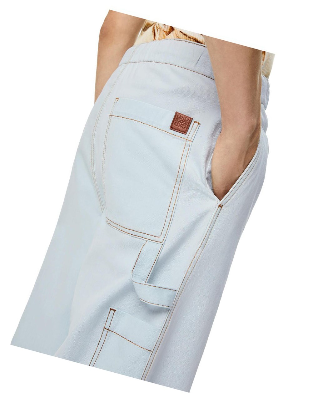 Loewe Drawstring trousers in denim Bleu | 9386ZQXAR