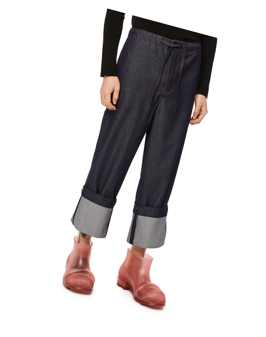 Loewe Drawstring trousers in wool Bleu | 3596GMWZX