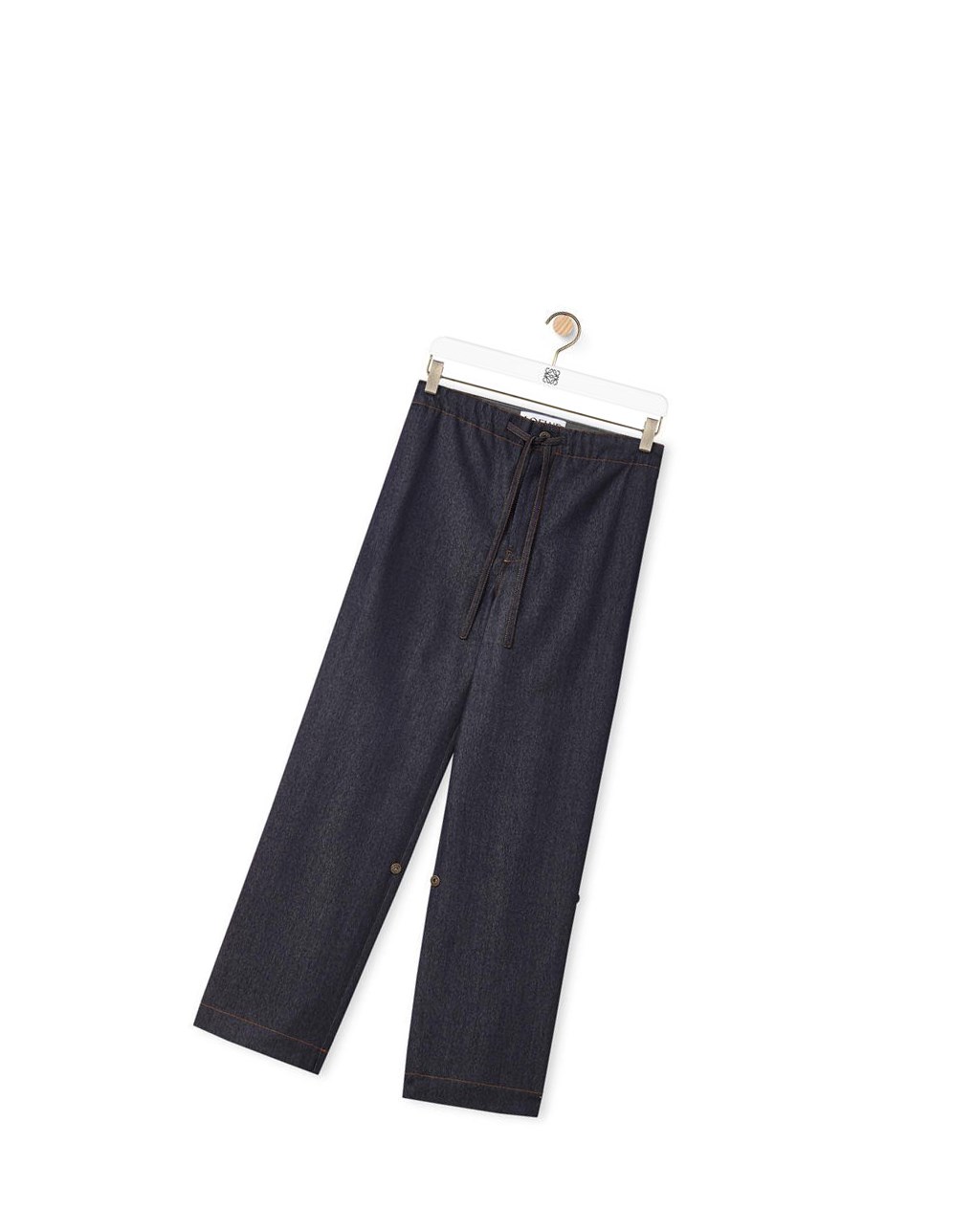 Loewe Drawstring trousers in wool Bleu | 3596GMWZX